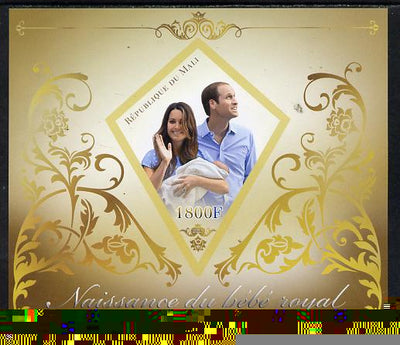 Mali 2013 Birth of Royal Baby (George) imperf s/sheet containing Diamond Shaped value unmounted mint