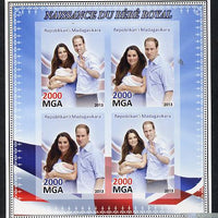 Madagascar 2013 Birth of Royal Baby (George) imperf sheetlet containing 4 values unmounted mint