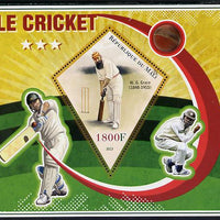 Mali 2013 Cricket perf s/sheet containing one diamond shaped value unmounted mint