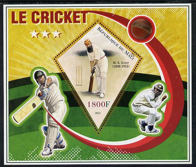 Mali 2013 Cricket perf s/sheet containing one diamond shaped value unmounted mint