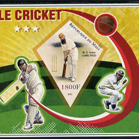 Mali 2013 Cricket imperf s/sheet containing one diamond shaped value unmounted mint