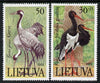 Lithuania 1991 Red Book (Birds) set of 2 unmounted mint, SG 498-19*