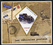 Mali 2013 Postal Vehicles imperf s/sheet containing one diamond shaped value unmounted mint