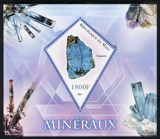 Mali 2013 Minerals #1 perf s/sheet containing one diamond shaped value unmounted mint