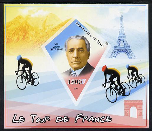 Mali 2013 Le Tour de France imperf s/sheet containing one diamond shaped value unmounted mint
