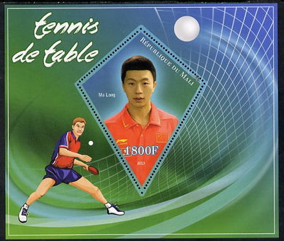 Mali 2013 Table Tennis perf s/sheet containing one diamond shaped value unmounted mint