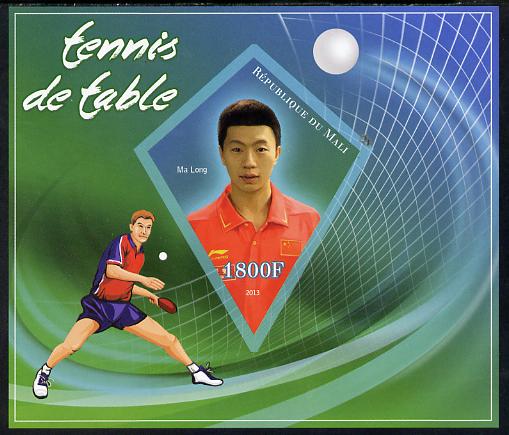 Mali 2013 Table Tennis imperf s/sheet containing one diamond shaped value unmounted mint