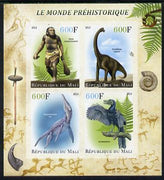 Mali 2013 The Prehistoric World imperf sheetlet containing 4 values unmounted mint