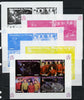 Chad 2013 Star Trek #4 sheetlet containing 4 vals - the set of 5 imperf progressive colour proofs comprising the 4 basic colours plus all 4-colour composite unmounted mint.
