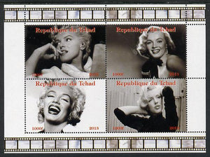 Chad 2013 Marilyn Monroe #1 perf sheetlet containing 4 vals unmounted mint. Note this item is privately produced and is offered purely on its thematic appeal.