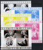 Chad 2013 Marilyn Monroe #1 sheetlet containing 4 vals - the set of 5 imperf progressive colour proofs comprising the 4 basic colours plus all 4-colour composite unmounted mint.