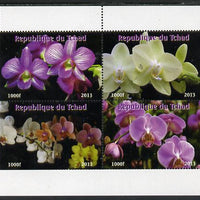 Chad 2013 Orchids perf sheetlet containing 4 vals unmounted mint. Note this item is privately produced and is offered purely on its thematic appeal.