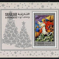 Sharjah 1971 Life of Christ,#3 perf m/sheet (Walking on Water) Mi BL 79A unmounted mint