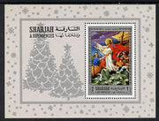 Sharjah 1971 Life of Christ,#3 perf m/sheet (Walking on Water) Mi BL 79A unmounted mint