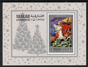 Sharjah 1971 Life of Christ,#3 perf m/sheet (Walking on Water) Mi BL 79A unmounted mint