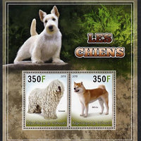 Djibouti 2013 Dogs #4 perf sheetlet containing 2 values unmounted mint