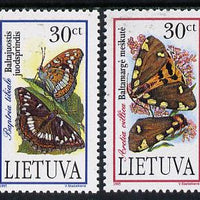 Lithuania 1995 Red Book (Butterflies) set of 2 unmounted mint