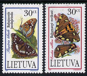 Lithuania 1995 Red Book (Butterflies) set of 2 unmounted mint