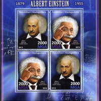 Madagascar 2013 Albert Einstein perf sheetlet containing 4 values unmounted mint