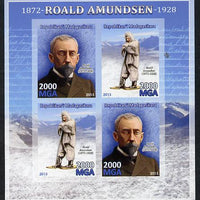 Madagascar 2013 Roald Amundsen imperf sheetlet containing 4 values unmounted mint
