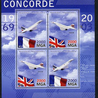 Madagascar 2013 Concorde perf sheetlet containing 4 values unmounted mint