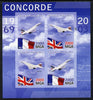 Madagascar 2013 Concorde imperf sheetlet containing 4 values unmounted mint