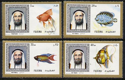 Fujeira 1971 Fish perf set of 4 from Fish & Flowers set unmounted mint, Mi 654-57A (SG 194-97)