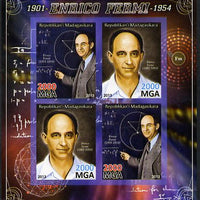 Madagascar 2013 Enrico Fermi (physicist) imperf sheetlet containing 4 values unmounted mint