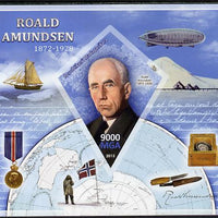 Madagascar 2013 Roald Amundsen imperf deluxe sheet containing one diamond shaped value unmounted mint