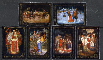 Russia 1977 Folk Paintings set of 6 unmounted mint, SG 4621-26, Mi 4581-86*