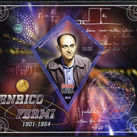 Madagascar 2013 Enrico Fermi (physicist) perf deluxe sheet containing one diamond shaped value unmounted mint