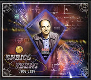 Madagascar 2013 Enrico Fermi (physicist) imperf deluxe sheet containing one diamond shaped value unmounted mint
