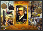 Ivory Coast 2013 Celebrities of the last Millennium - George Stephenson perf deluxe sheet containing one rectangular value unmounted mint
