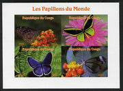 Congo 2013 Butterflies of the World #1 imperf sheetlet containing four values unmounted mint. Note this item is privately produced and is offered purely on its thematic appeal