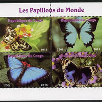 Congo 2013 Butterflies of the World #4 perf sheetlet containing four values unmounted mint. Note this item is privately produced and is offered purely on its thematic appeal