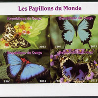 Congo 2013 Butterflies of the World #4 imperf sheetlet containing four values unmounted mint. Note this item is privately produced and is offered purely on its thematic appeal