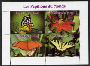 Congo 2013 Butterflies of the World #6 perf sheetlet containing four values unmounted mint. Note this item is privately produced and is offered purely on its thematic appeal