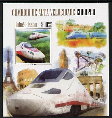 Guinea - Bissau 2013 European High Speed Trains #3 imperf s/sheet unmounted mint