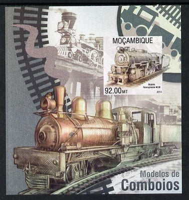 Mozambique 2013 Steam Trains #01 imperf s/sheet unmounted mint