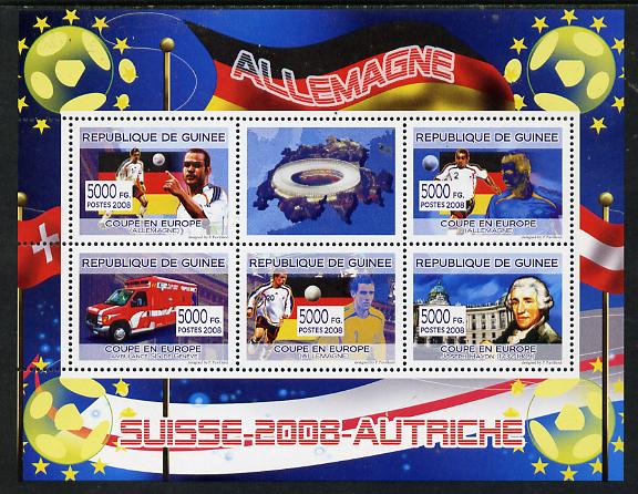 Guinea - Conakry 2008 European Football Championship - Germany perf sheetlet containing 5 values plus label unmounted mint