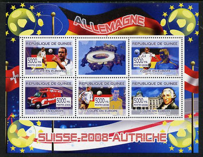 Guinea - Conakry 2008 European Football Championship - Germany perf sheetlet containing 5 values plus label unmounted mint