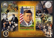 Ivory Coast 2013 Celebrities of the last Millennium - John F Kennedy perf deluxe sheet containing one rectangular value unmounted mint