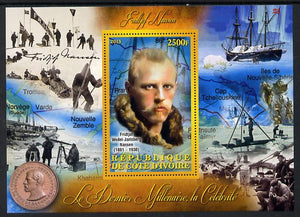 Ivory Coast 2013 Celebrities of the last Millennium - Fridtjof Nansen perf deluxe sheet containing one rectangular value unmounted mint