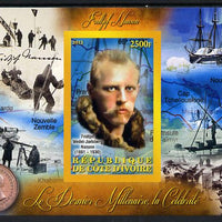 Ivory Coast 2013 Celebrities of the last Millennium - Fridtjof Nansen imperf deluxe sheet containing one rectangular value unmounted mint