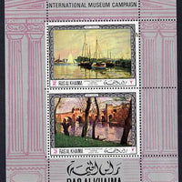 Ras Al Khaima 1968 Art - International Museums - Louvre perf m/sheet unmounted mint Mi BL 42A