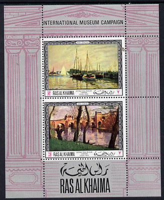 Ras Al Khaima 1968 Art - International Museums - Louvre perf m/sheet unmounted mint Mi BL 42A