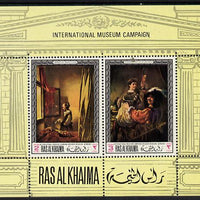 Ras Al Khaima 1968 Art - International Museums - Dressden perf m/sheet unmounted mint Mi BL 43A