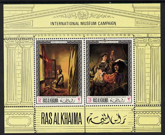 Ras Al Khaima 1968 Art - International Museums - Dressden perf m/sheet unmounted mint Mi BL 43A