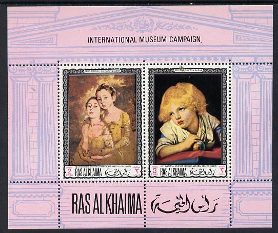 Ras Al Khaima 1968 Art - International Museums - National Gallery London perf m/sheet unmounted mint Mi BL 44A
