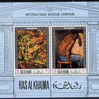 Ras Al Khaima 1968 Art - International Museums - Sao Paulo perf m/sheet unmounted mint Mi BL 45A